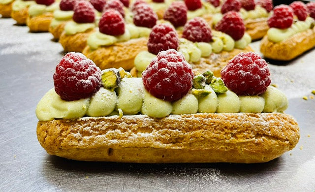 (B) Eclair Pistachio Raspberry available during the eclair week Wednesday September 10