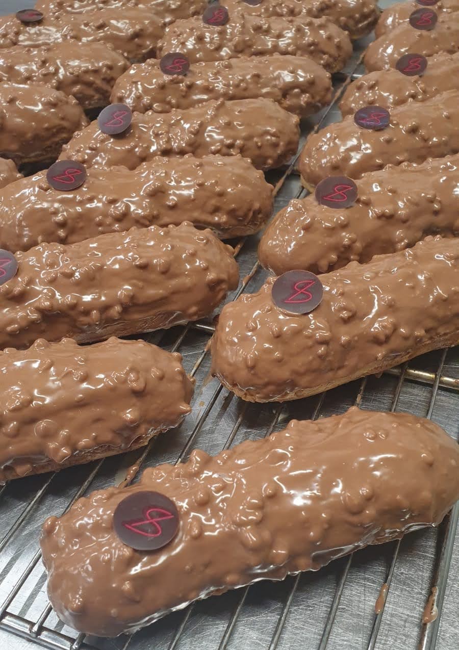(A) Eclair Pistachio available during eclair week Tuesday 9 September